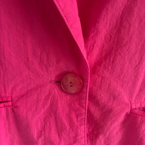 Vtg Hot Pink Cotton Blazer - Picture 3 of 10